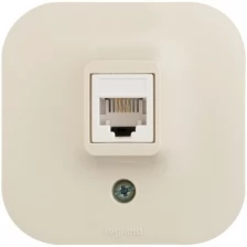 Розетка 1гн комп RJ45 о/у крем cat.5е IP20 Quteo Legrand (1/20)