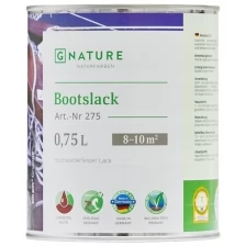 GNature 275, Bootslack Высокоэластичный, универсальный глянцевый яхтный лак, бесцветный 0,75 л